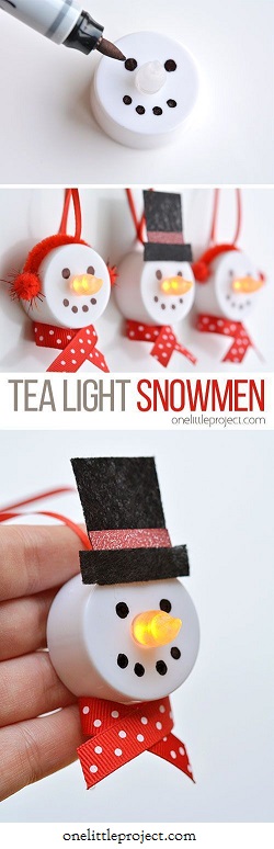 Snowman Tea Lights